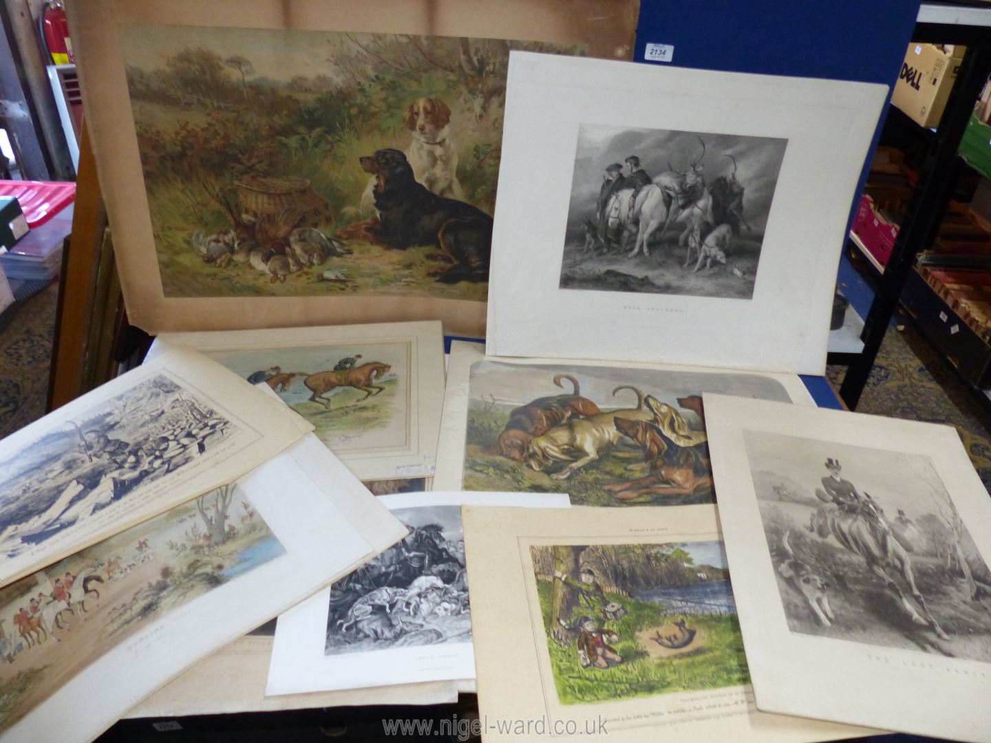 A quantity of sporting prints and engravings.