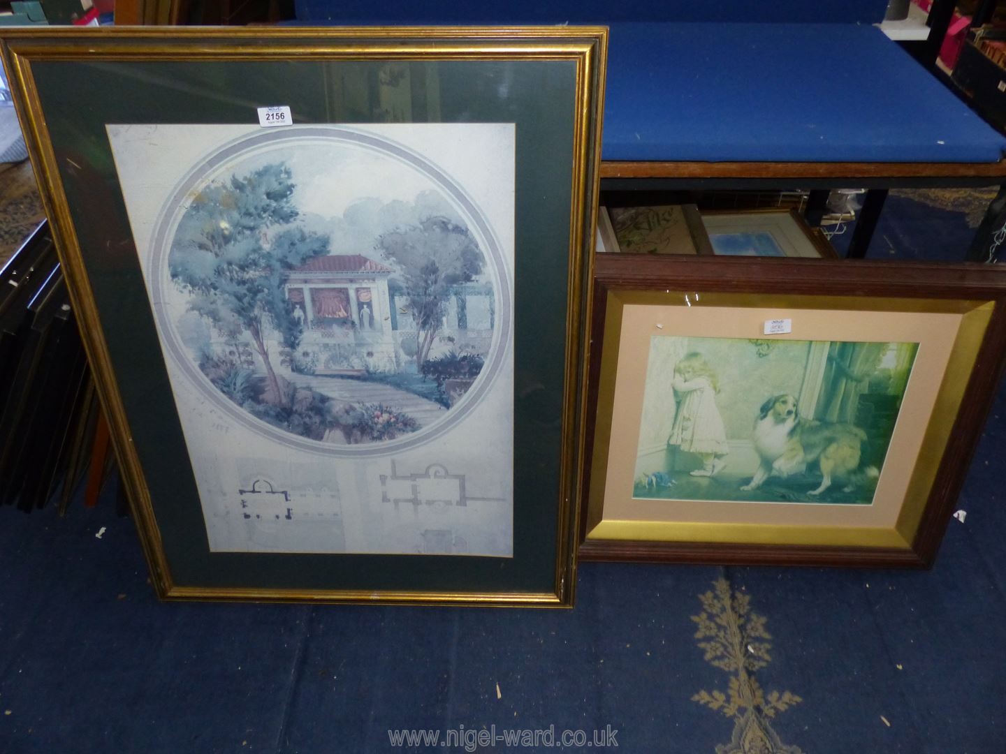 A wooden framed print titled 'A Special Pleader', together with a large garden architectural print.