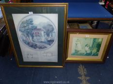 A wooden framed print titled 'A Special Pleader', together with a large garden architectural print.
