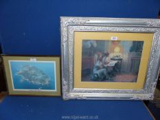 Two framed prints;