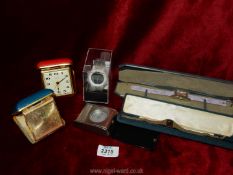 A small quantity of watches and travel clocks to include Zeon, Beta quartz, Equity, Salvest, etc.