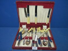 A canteen of cutlery by Walker and Hall, six place setting,