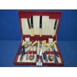 A canteen of cutlery by Walker and Hall, six place setting,