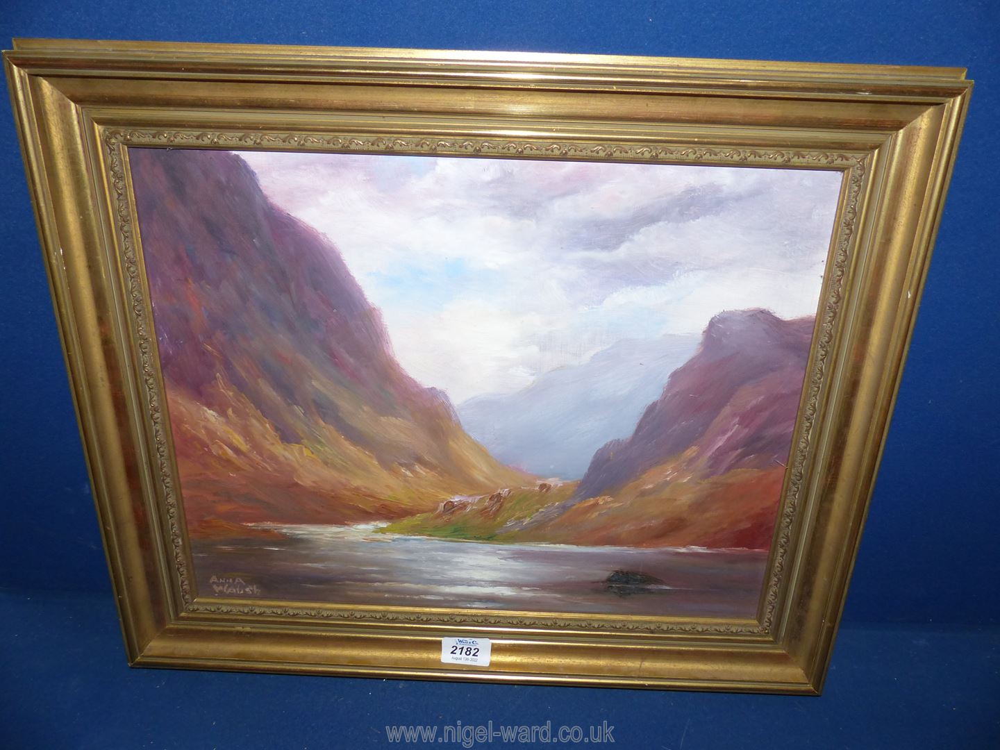 A framed Oil on board, signed lower left Anna Walsh, label verso with title 'Killarney', - Image 2 of 2