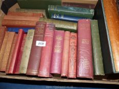 A box of hardback books to include 'The Century Cyclopedia of Names',