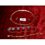 A small quantity of continental silver including 'Mexico 950' bracelet and necklace and earring set