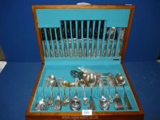 A canteen of 'Slack & Barlow' kings pattern cutlery for an eight place setting,