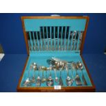 A canteen of 'Slack & Barlow' kings pattern cutlery for an eight place setting,