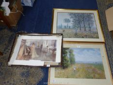A large Monet Print 'Fields in Spring',