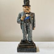 A very collectable cast iron Winston Churchill door stop (1940's-50's) the original polychromy