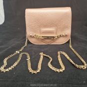 Jimmy Choo: a pink leather shadow chain crossbody Handbag with chain to front and chain link