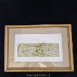 An old print of the Pytchley Hunt after Cecil Aldin: 'Pytchley Wednesday Gone Away from Crick' by