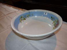 A large Victorian pottery bowl.