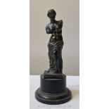 A good quality well defined French 1920's souvenir bronze of the Venus de Milo - supported on a