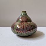 A highly collectible Pilkington's Royal Lancastrian double gourd vase,
