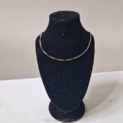 A pretty late 20th century Italian woven gold necklace,