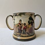 A Royal Doulton 'Old English Scenes' loving cup, 4 1/2'' wide.