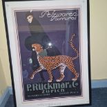 A decorative Ruckmar Zurich Fourrures poster reproduced by King and McGaw from the original by