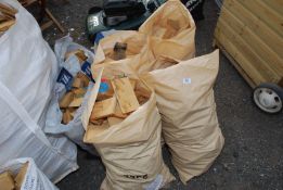 Seven bags of small offcuts.