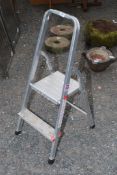 A small aluminium two step ladder