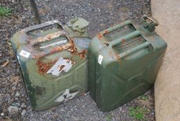 Two 4 gallon jerry cans.