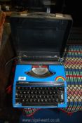 A Silver Reed typewriter.
