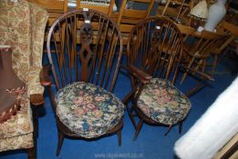 Two Ercol chairs.