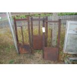 Three metal sluice gates.