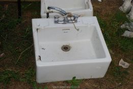 A Shanks butler sink with mixer tap,
