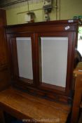 Glass fronted Cocktail Cabinet with three small lower drawers, 33'' wide x 33'' tall.