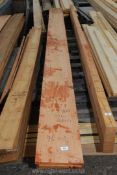 Ten lengths of cedar 142'' x 9 1/2'' x 3/4''.