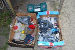 A box of fixings and tools.