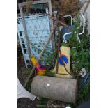 A vintage Garden roll and rake.