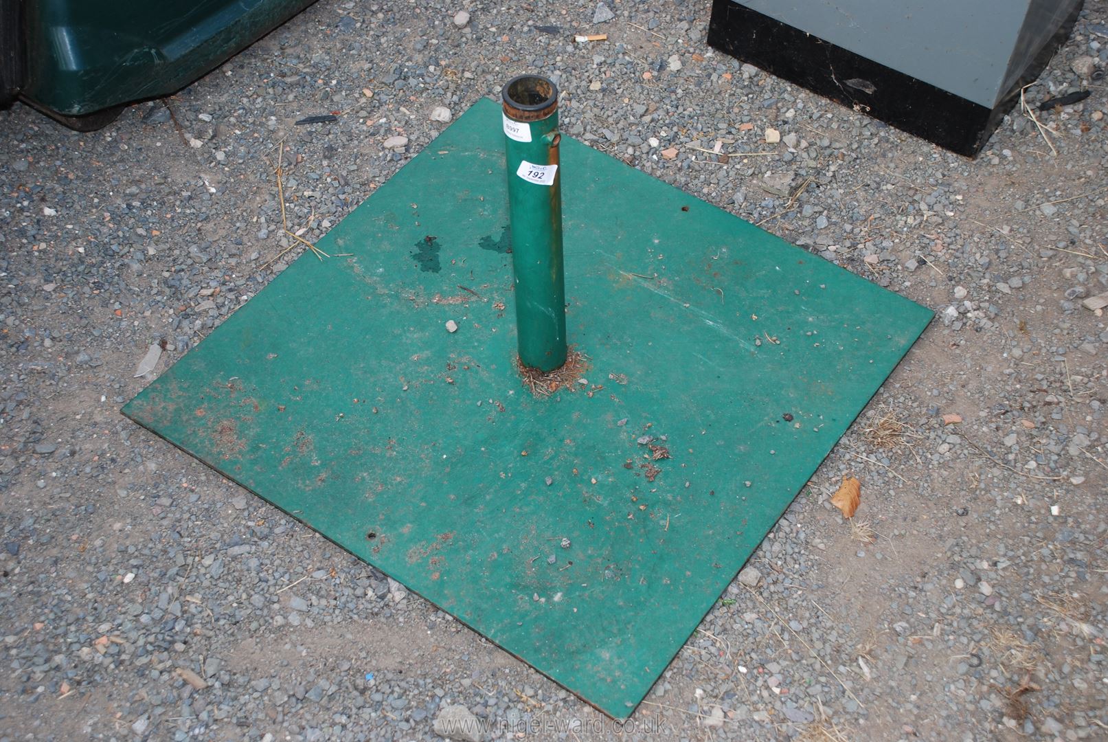 A large heavy duty parasol base.