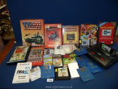 A 'Mega Drive II' console with games including; Atari, Team Yanki, Gunship, etc.