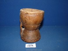 An old African wood food Mortar, probably 19th c.