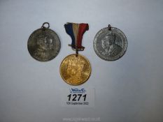 A George VI Coronation medal and medallion,