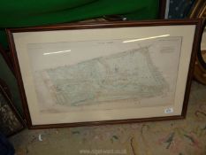 A framed map of Hyde Park and Kensington Gardens from 'Royal Parks.