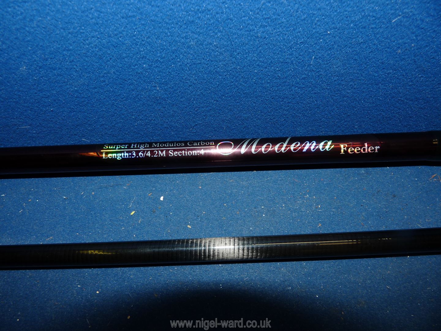 A 12' Moderna Feeder four-section carbon fibre fishing rod, with spare tips. - Image 3 of 3