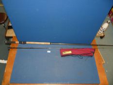 A 10' Abu 'Legerlight 112' two-section carbon fibre fishing rod.