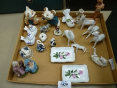 A quantity of small ornaments to include white horses,