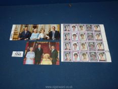 An envelope containing unused Commemorative Royalty stamps including 20 Princess Diana stamps.