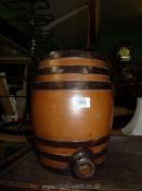 A Doulton Lambeth stoneware barrel,11½" tall.