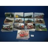 A large quantity of Train and Bus postcards (650).