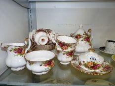 A Royal Albert ''Old Country Roses'' Teaset to include teapot, milk jug, sugar bowl,