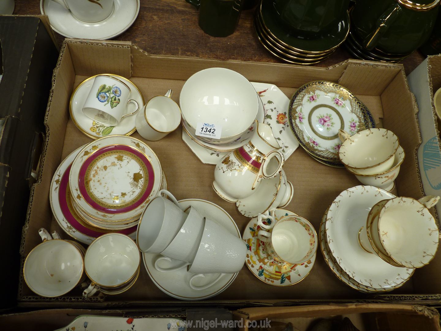 A quantity of china to include an Aynsley part coffee set,