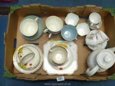 A quantity of china including Royal Worcester 'Tumbling Leaves' part coffee set,