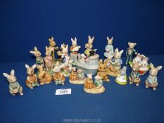 A quantity of small rabbit figures, etc.