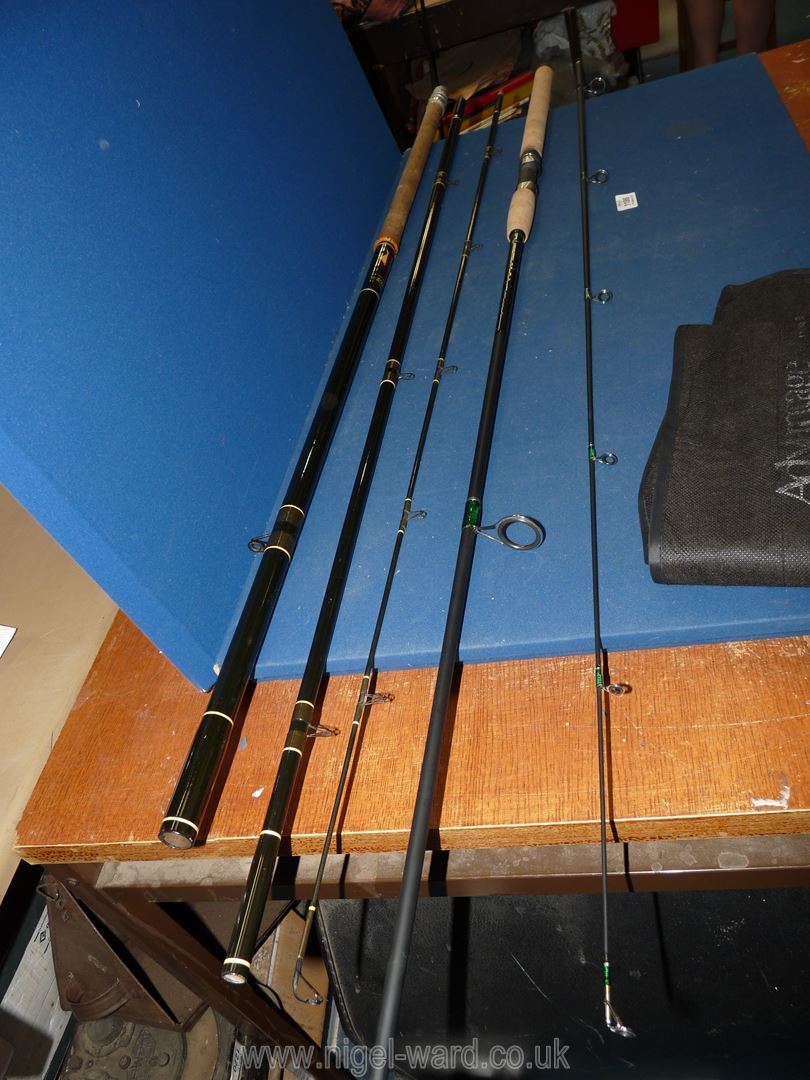 A 9' 6" Spinning Advantage Masterline two-section carbon fibre fishing rod with cork handle, - Image 2 of 2