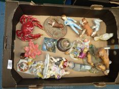 A quantity of figures to include; Royal Doulton 'Little Ballerina' (a/f),